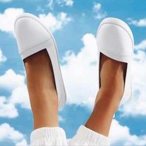 NEW White Minimalist Canvas Slip On Flats Simple Classic Shoe Size EUR 38 US 7.5